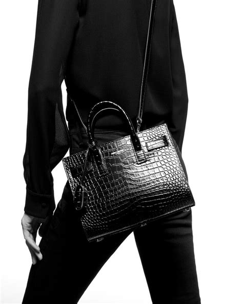 ysl sac de jour nano crocodile shiney leather|Classic Sac de Jour Nano in Crocodile.